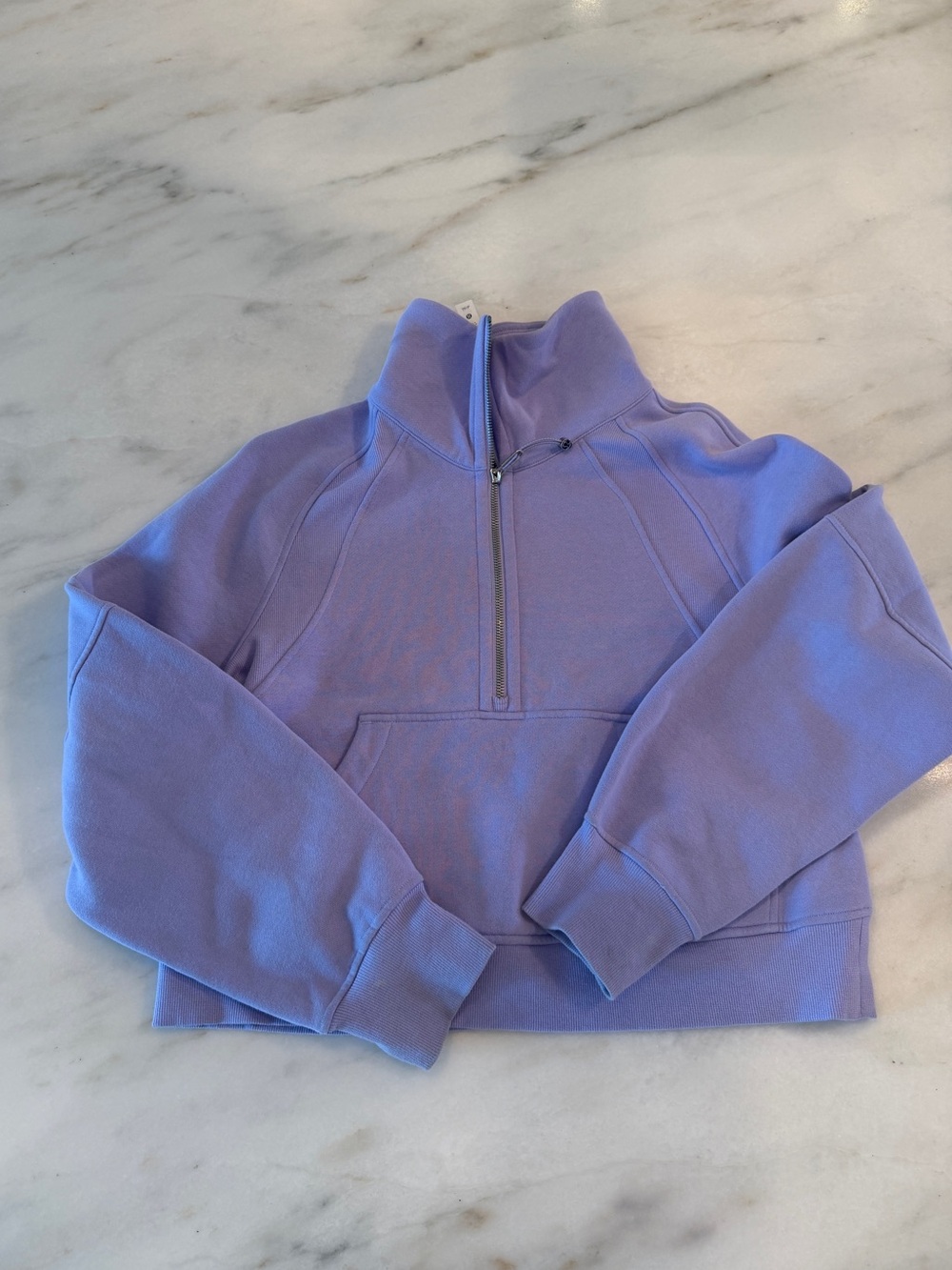 Lululemon scuba oversized funnel neck half zip xs s read purple lilac lavender